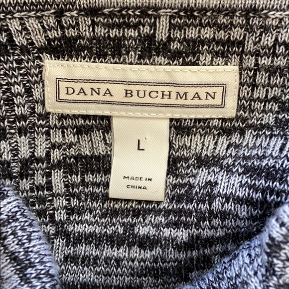 Dana Buchman Black Grey Cowl Neck Dress L - Picture 4 of 6